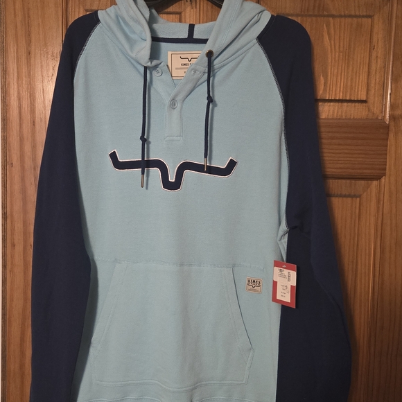 Kimes Ranch Tops - NWT! Kimes Ranch Summer Love Blue Fleece w Hood